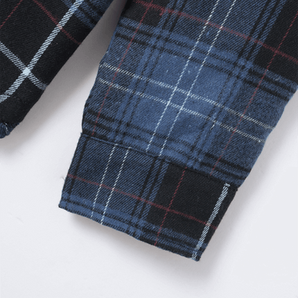 Lightweight Plaid Button Down Shirt for Men cotton blend material