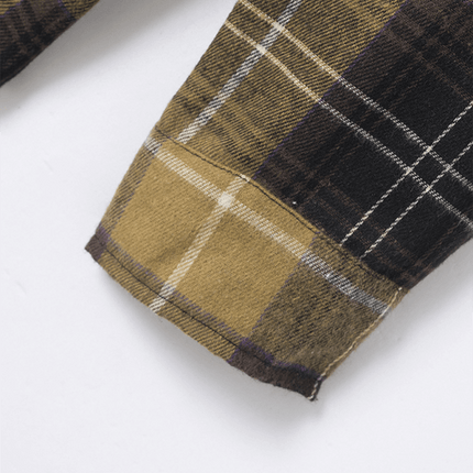 Lightweight Plaid Button Down Shirt for Men breathable woven fabric