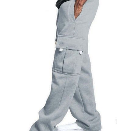 Loose Fit Multi Pocket Cargo Pants for Men urban casual style