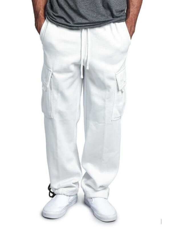 Loose Fit Multi Pocket Cargo Pants for Men front view