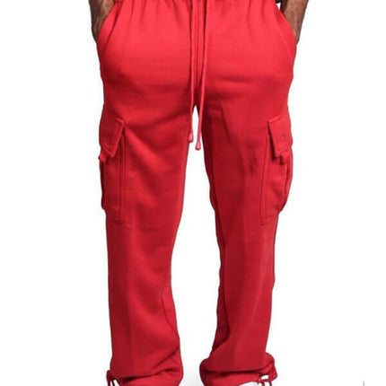 Loose Fit Multi Pocket Cargo Pants for Men back view