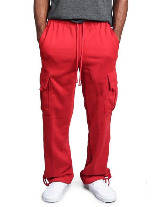 Loose Fit Multi Pocket Cargo Pants for Men back view