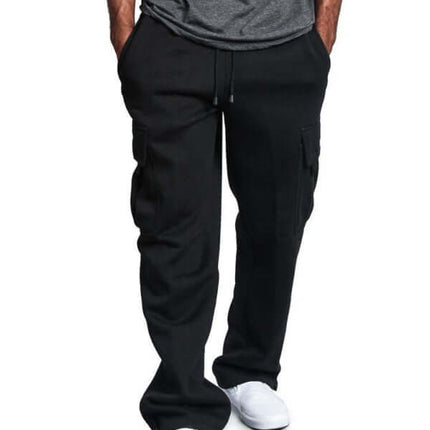 Loose Fit Multi Pocket Cargo Pants for Men pocket detail