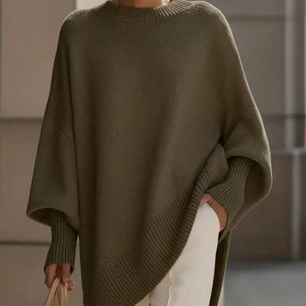 Loose Round Neck Knit Pullover Sweater for Women loose fit winter styling