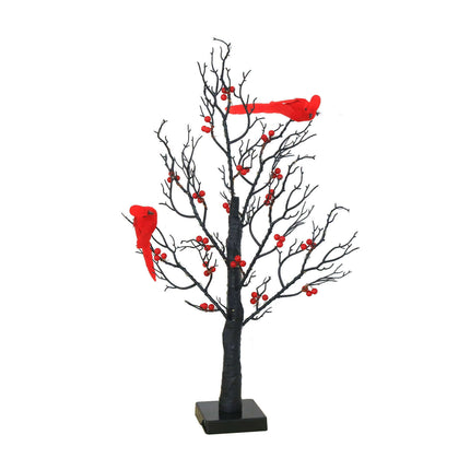 Luminous Red Bird Tree Lamp Decorative Branch Light holiday lighting setup