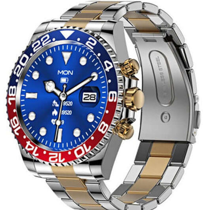 Luxury Green Water Ghost Smartwatch for Men - Stainless Steel Waterproof Fitness Tracker with Bluetooth Call & Heart Rate Monitor