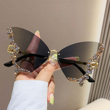 Luxury Diamond Butterfly Sunglasses fashion ol eyewear.