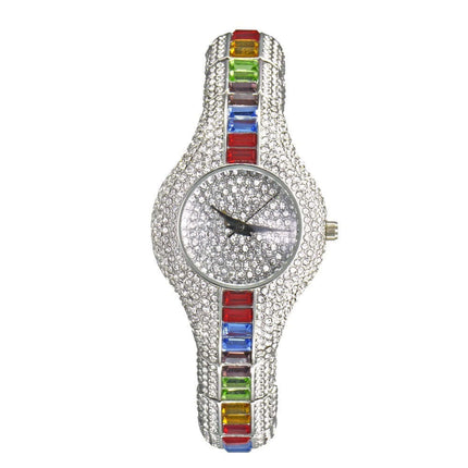 Luxury Diamond Gemstone Fashion Watch For Women worn on wrist