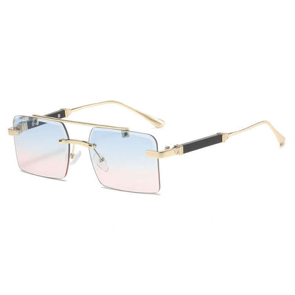 Luxury Mens Double Beam Square Square Sunglasses fashion wear