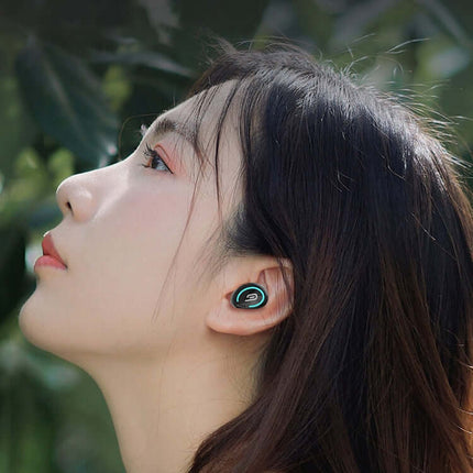 m-b8 mini invisible wireless bluetooth 5.0 earphone micro-usb port