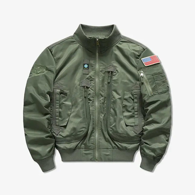 MA-1 Men Military Pilot Cotton Bomber Jacket front view
