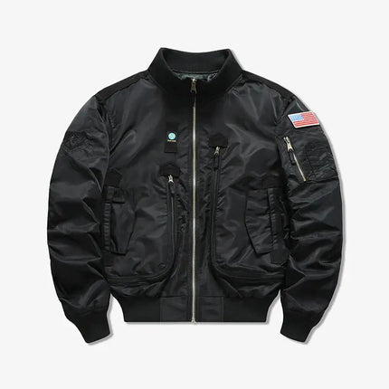 MA-1 Men Military Pilot Cotton Bomber Jacket side angle