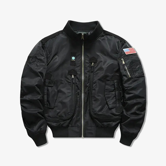 MA-1 Men Military Pilot Cotton Bomber Jacket side angle