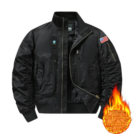 MA-1 Men Military Pilot Cotton Bomber Jacket back view