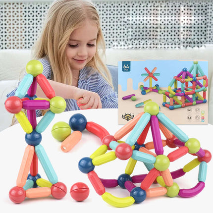 Magnetic Stick Building Blocks 360 degree rotation.