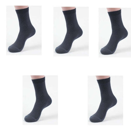 Men Bamboo Fiber Business Socks Breathable Comfort moisture absorbing fabric detail