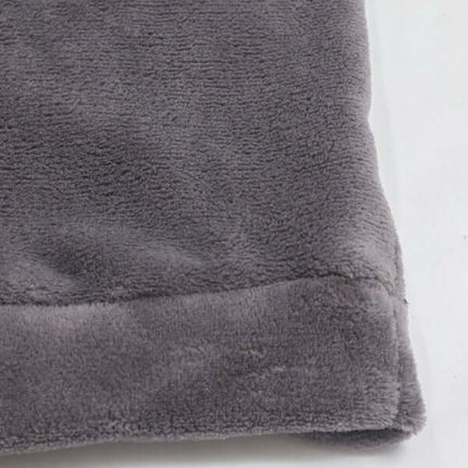 Men Casual Coral Fleece Hooded Sweatshirt Jacket fabric texture