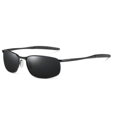 Men Driving Polarized Sunglasses black frame black gray film.