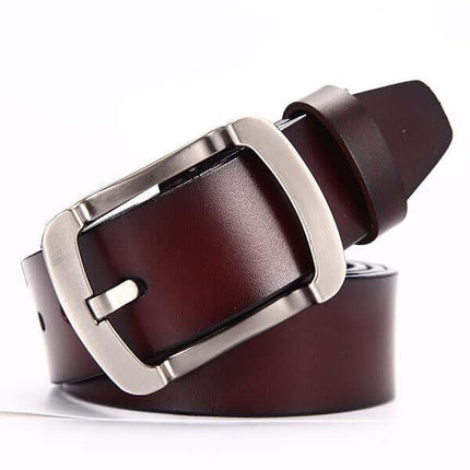 Men Genuine Leather Luxury Belts durable buckle and strap