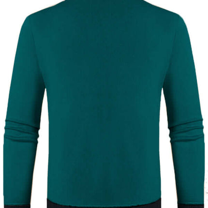 Men Half Turtleneck Plus Velvet Slim Knit Sweater autumn outfit