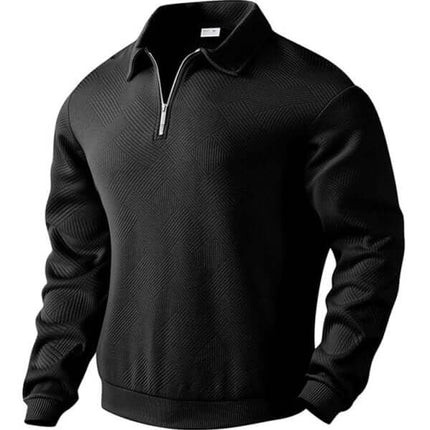 Men Half Zip Sweatshirt Lapel Long Sleeve Casual Top relaxed H fit