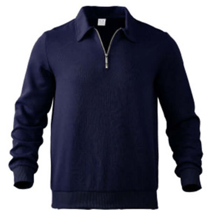 Men Half Zip Sweatshirt Lapel Long Sleeve Casual Top lapel collar detail