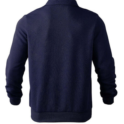 Men Half Zip Sweatshirt Lapel Long Sleeve Casual Top casual outfit look