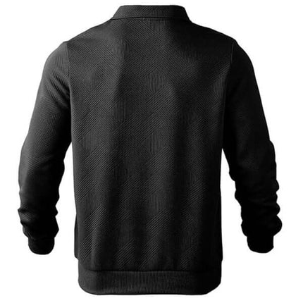 Men Half Zip Sweatshirt Lapel Long Sleeve Casual Top autumn winter wear
