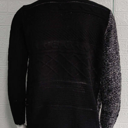 Men High Neck Knit Cardigan Sweater no pocket style