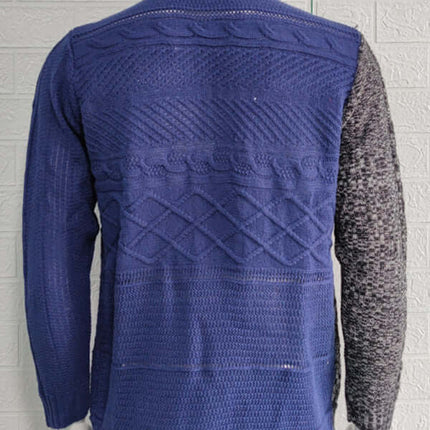 Men High Neck Knit Cardigan Sweater winter outfit