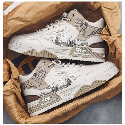Men High Top Trendy Board Shoes Easy Wear Sports Sneakers rubber sole traction