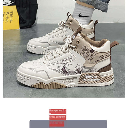 Men High Top Trendy Board Shoes Easy Wear Sports Sneakers streetwear fashion