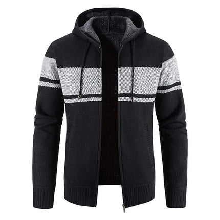 Men Knitted Hooded Jacket Y2K Korean Streetwear daily fashion