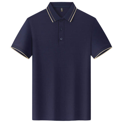 Men Polo Shirt Lapel Collar Short Sleeve Uniform Top bold dynamic deep red promotional corporate uniform top