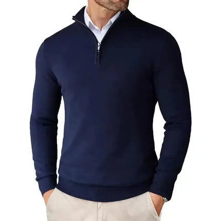 Men Slim Fit Quarter Zip Lightweight Knit Sweater modern everyday style