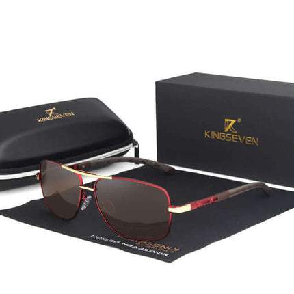Men Sunglasses Polarized UV400 aluminum frame eyewear.