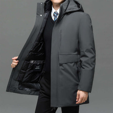 Men Thick Thermal Cotton Padded Jacket With Liner detachable liner
