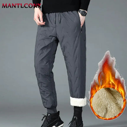 Men Thicken Winter Jogger Pants Fleece Lined outdoor wear