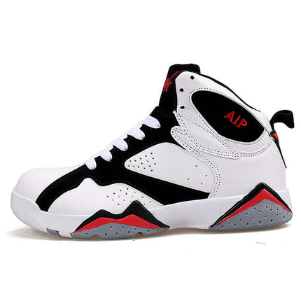 Mens Ankle Boots Basketball Shoes Artificial PU High Top Sneakers durable rubber sole