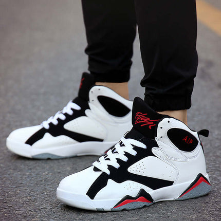 Mens Ankle Boots Basketball Shoes Artificial PU High Top Sneakers size 44 foot length