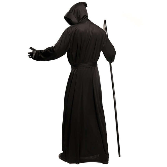 Mens Black Devil Robe Halloween Cosplay Costume Set Dark Halloween Style