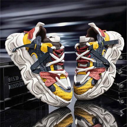 Mens Breathable Casual Dad Shoes Korean Style Comfortable Everyday Wear