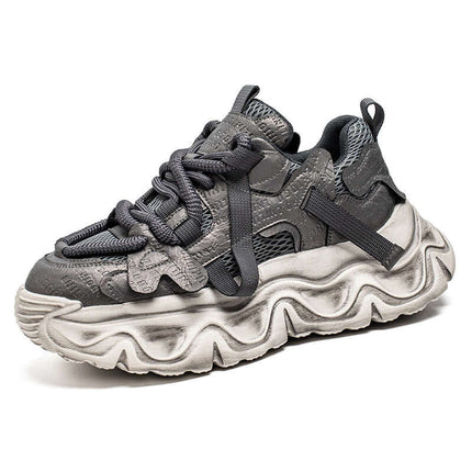 Mens Breathable Casual Dad Shoes Korean Style Comfortable Walking Shoes