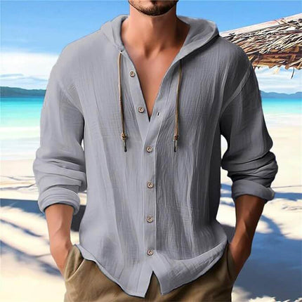 Mens Casual Long Sleeve Polyester Cardigan Top size S length 70cm