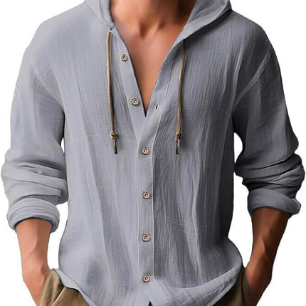 Mens Casual Long Sleeve Polyester Cardigan Top size M bust 115cm
