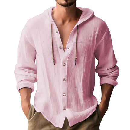 Mens Casual Long Sleeve Polyester Cardigan Top size XL sleeve 64cm