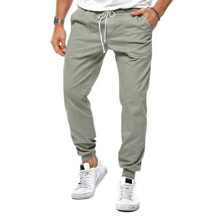Men's Casual Loose Tapered Jogger Trousers tracking perfect loose type geometry ideal for adults walking or resting