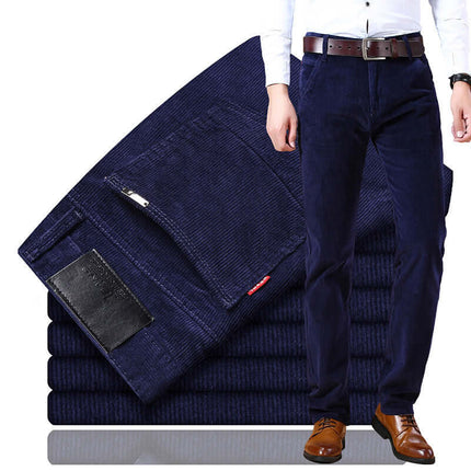 Mens Corduroy Trousers middle waist design.