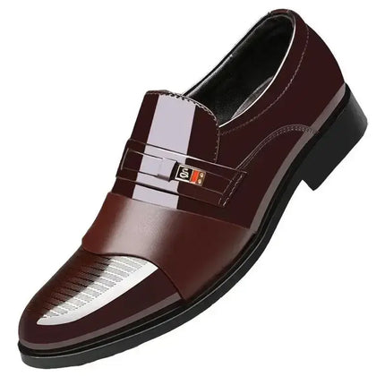Mens Formal Minimalist Non-Slip Leather Work Shoes front view