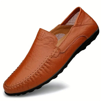 Mens Leather Business Casual Breathable Cowhide Shoes breathable design